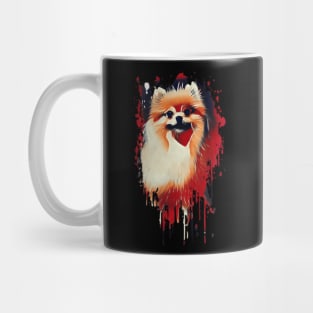 Pomeranian dog Tie Dye art design Mug